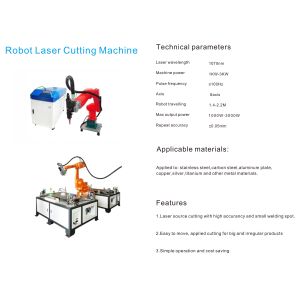 Automatic Fiber Laser Cutting Machine With Yaskawa 6-Axis Manipulator Robot Arm
