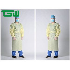 Long Sleeve Disposable CPE Gowns With Thumb Loop