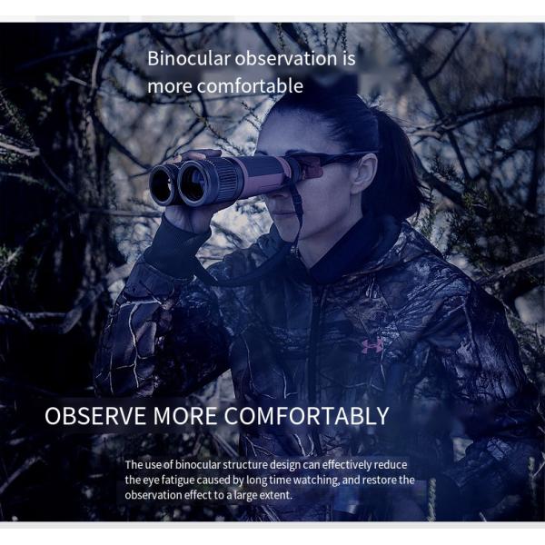 Uncooled Laser Rangefinder Thermal Hunting Binoculars Night Vision For Video Recording