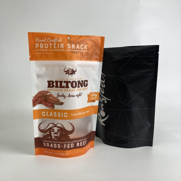 Quality Custom Printed Eco-friendly Resealable Packaging Bags Stand Up Zipper Bags for Snack Food Packaging Bags with Window wholesale