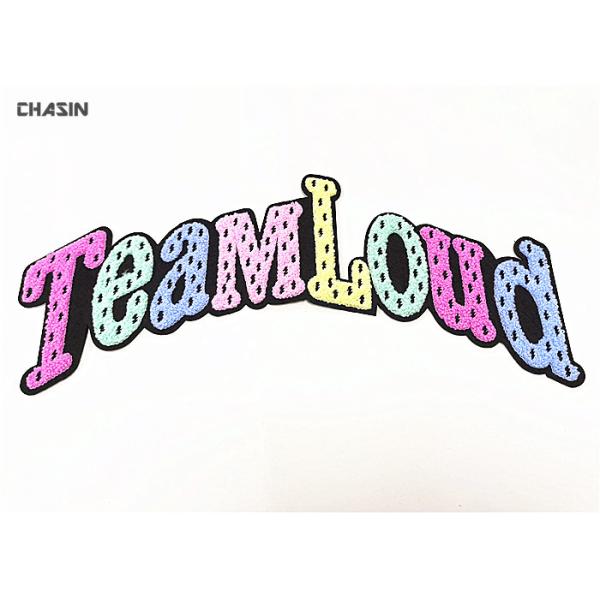 Quality Custom 12" Width Chenille Embroidery Patches Personalized Letter For T - Shirt wholesale