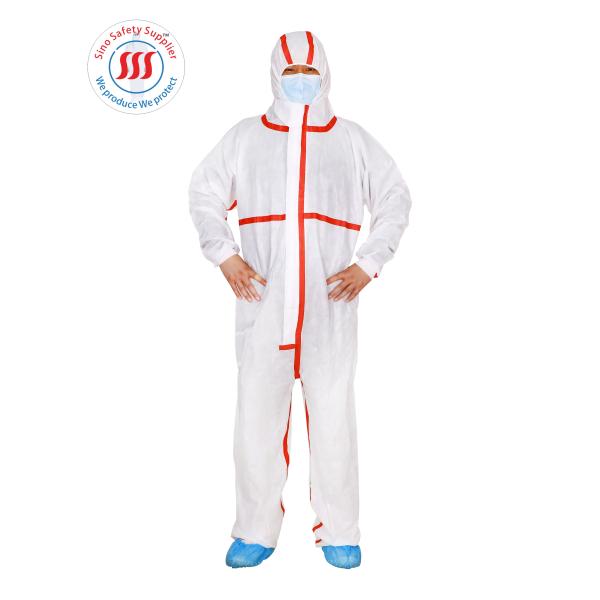 Ppe Type5/6 Disposable Protective Workwear Asbestos Removal Sms Coverall