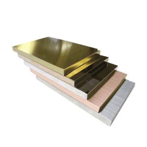 316L Color Gold Silver Stainless Steel Sheet 304 Rose Gold Bronze Mirror Metal Honeycomb Panel With Anti-finger Printing
