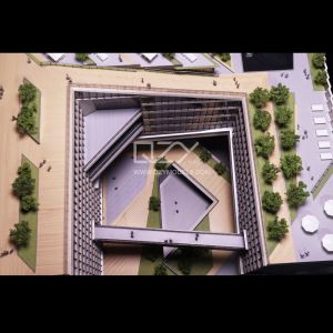 1:150 Scale 3D Print Architectural Model with Conceptual Minimalism Style and