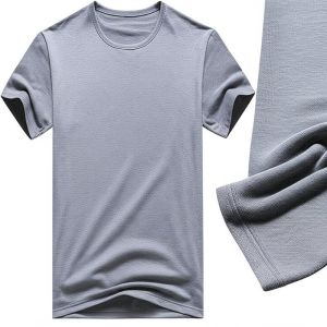 Short Sleeves Custom Mens T Shirts Knitted Fabric 100 Percent Cotton Breathable Material Suitable For Outdoor Activities