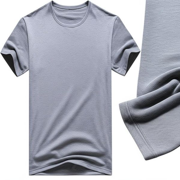 Short Sleeves Custom Mens T Shirts Knitted Fabric 100 Percent Cotton Breathable