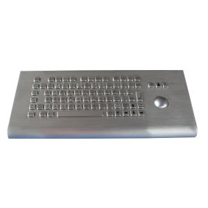 China IP65 waterproof mountable stainless steel kiosk metal keyboard with trackball on sale