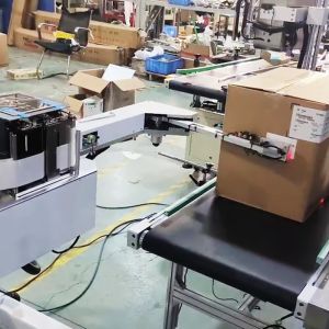 Front or Back Side Carton Labeling Machine with Printing Function 5000set/month