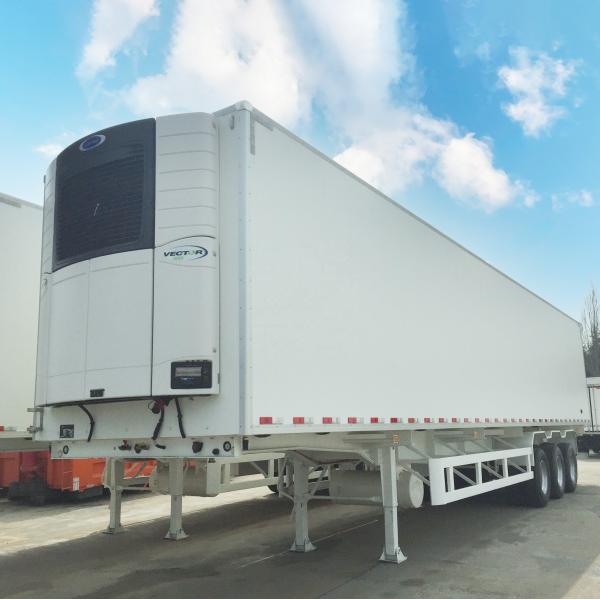 Quality 47ft 3 Axle Chill and Frozen Refrigerated Truck Trailer with Portal Stainless Steel Body wholesale