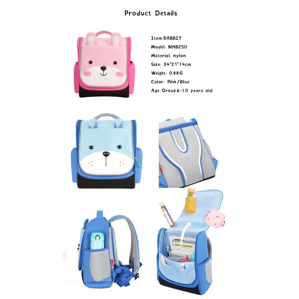 2019 Nohoo new arrival polyester kids schook backpack from high quality factory