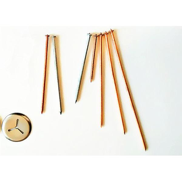 10Ga Metal Flanged CD Stud Welding Pins , Copper Plated Weld Pins For Marine