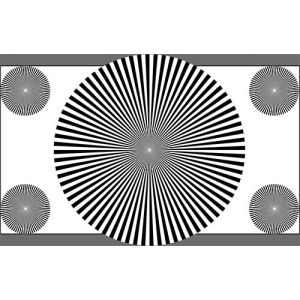 Reflective / Transmisive Camera Lens Test Chart 16/9 72 Sectors Reflectance