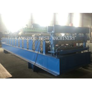 Double Layer Steel Corrugated Roofing Sheet Roll Forming Machine PLC PPGI