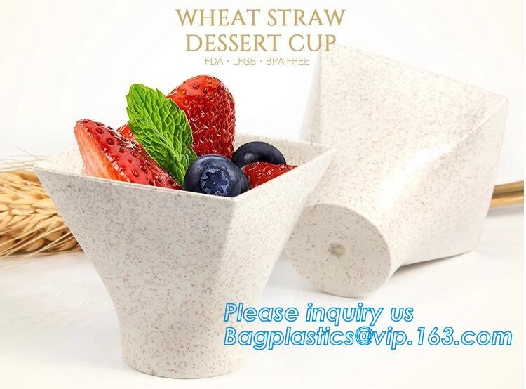 Cheap Wheat straw Compostable PLA eco-friendly biodegradable plastic cups,2.5 oz 4oz 6.5oz 8oz 12 oz 16oz 20oz 22oz 32oz Sugar for sale