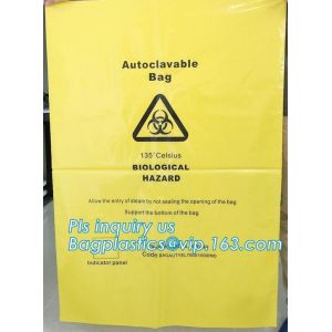 China Yellow infectious medical waste disposal plastic bag Biohazard garbage bags, Yellow Waste Bag Disposable Bags For Medica on sale