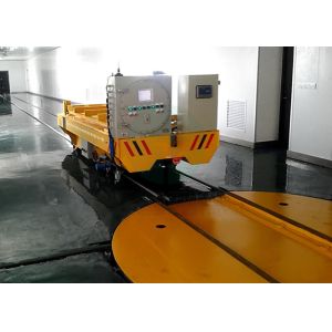 China Heavy industrial use safey device electric flat cart with turntable on sale