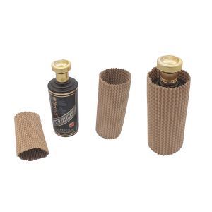 Cheap Biodegradable Corrugated Cardboard Bottle Sleeve Protector Dia 75mm for sale