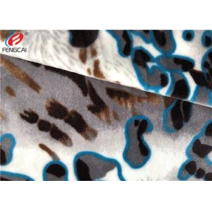 95 Percent Polyester 5 Percent Spandex Velvet Fabric Printed 4 Way Stretch