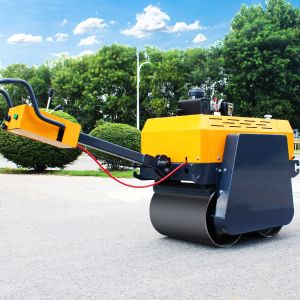 Cheap Mini 0.5 Ton Self Propeller Walk Behind Diesel Two Steel Vibratory Road Roller for sale
