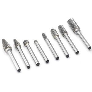 Carbide Burrs 6mm 1/4" Shank Diameter Sf-5 Sf-3 Sf-2 Sf-1steel Rotary Burr Set