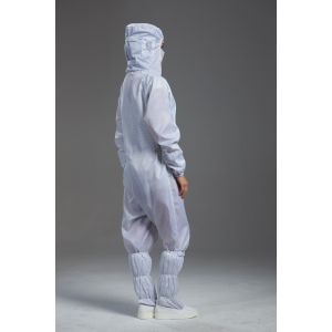 Class1000 Hooded Anti Static Overalls For Optical Production Workshop