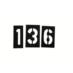 Interlocking Characters PVC Rectangle Black Number And Letter Stencil For Public