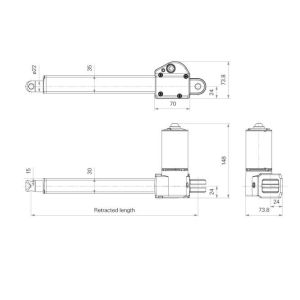 Electric Recliners Sofa Actuators Linear Motor 12VDC 4000N
