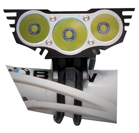 Quality Bright 3 CREE High Power LED Bike Light Aluminium Alloy Material XM L2 - T6 Model wholesale
