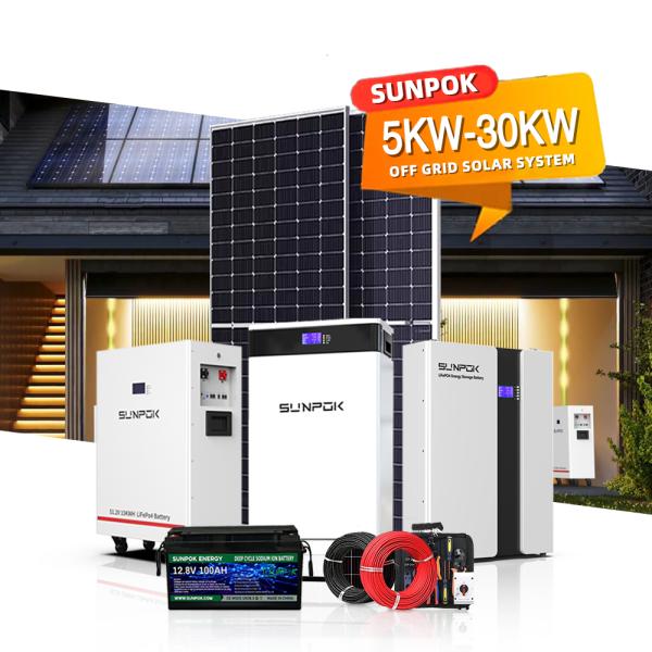 Quality Complete Home Solar System Kit 5kw 10kw 12kw Hybrid Solar Battery Energy System 10kwh 20kwh 30kwh 40kwh Lithium Batteries wholesale