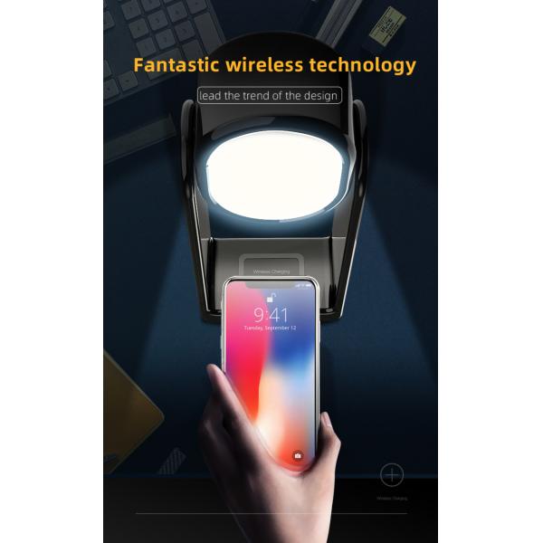 7.5W Fast Qi Wireless Charging Led Desk Lamp / 2700K Wireless Charging Pad Lamp