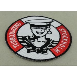 Clothes Custom Embroidery Patches Promo Patches 3.0 Inch With Glue