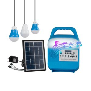 6000mah Portable Solar Camping Light FM Radio Outdoor Lighting System