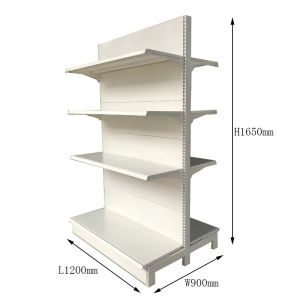 Factory custom color size metal Double-sided white 48 inches store shelving