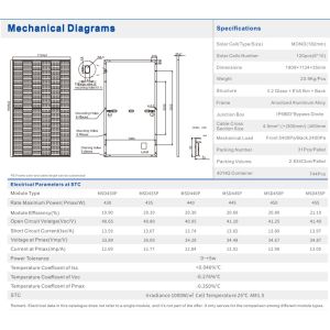 Flexible Monocrystalline Silicon Solar Panel High Performance 450W