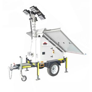 China Versatile Affordable Solar Light Trailer With 4*250W 3*300W Solar Panels For Night Works on sale
