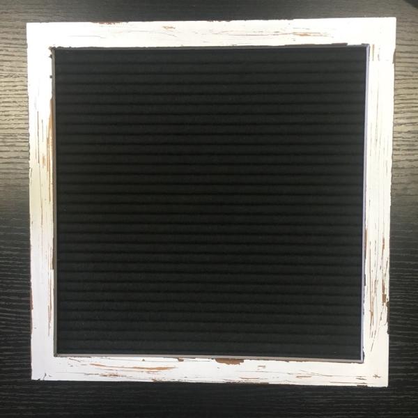 Premium Black Wood Frame Letter Board Set Vintage White Frame With Velcro Straps Flower