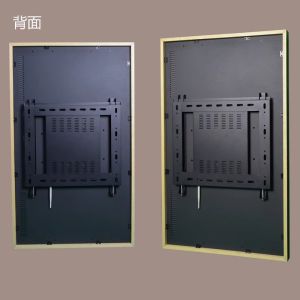 Wall HD 23.8" 24" inch LCD signage advertising video display screen with wood