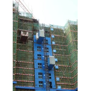 Cheap Rack And Pinion Construction Site Hoist Yellow Color SC300 With LED Lighting for sale