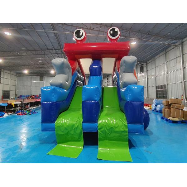 Commercial Grade Inflatable Dry Slide Crab Cartoon Inflatable High Double Slides