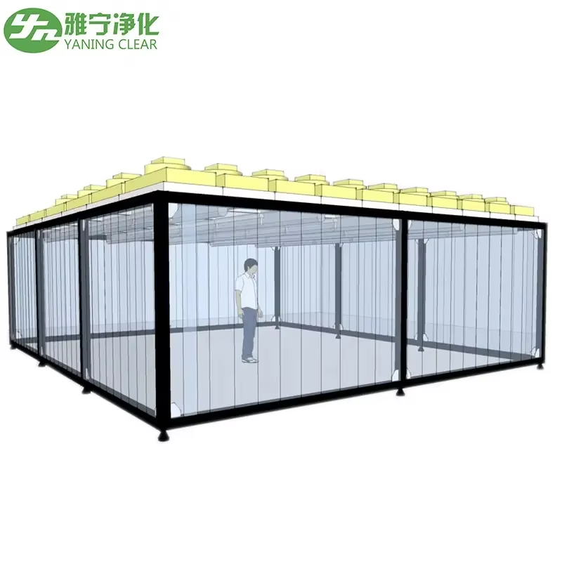 China Laboratory Clean Room ISO GMP Modular Dust Free Clean Room Modular PVC Wall Panel Assembly Hard Wall FFU Clean Room Clean Booth on sale
