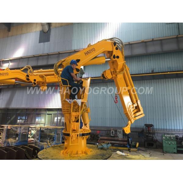 High Performance Folding Telescopic Boom Marine Deck Crane for Sale