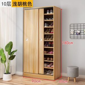 Simple Modern Multi-Layer Large Capacity Household Doorway Wooden Sliding Door