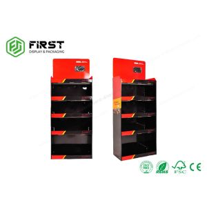 Custom Matte Printed Foldable Corrugated Paper Floor Display Shelf For Retail