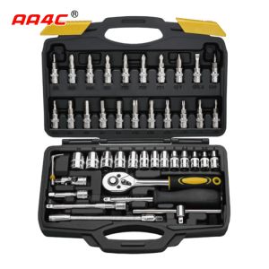 AA4C 46pcs auto repair tool kit shelf hardware hand tools workbench tools A1