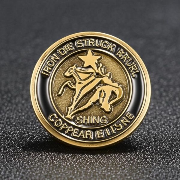 Quality Iron Die Struck Metal Pin Featuring Antique Gold Plating Perfect for Business Branding Corporate Gifts and Special Events wholesale