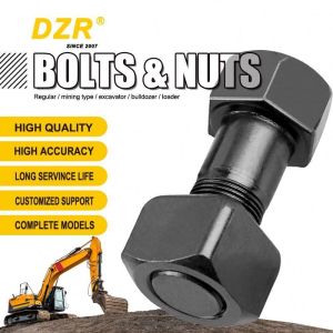 Excavator Track Bolt And Nut Head Grade M22*73Mm 330 Plow 5/8*2-1/2 OEM No.
