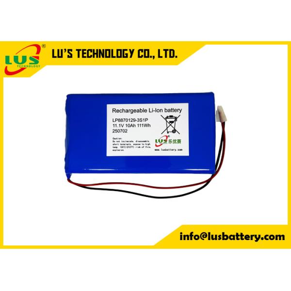 3.7V 10000mAh Lithium Polymer Battery LP8870129 custom 3S1P lipo battery pack 11