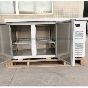 Restaurant 260L Double Door Undercounter Refrigerator Embraco Compressor