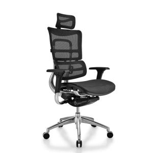 Adjustable Aluminum Base High Back Swivel Ergonomic Chair for Executive Office