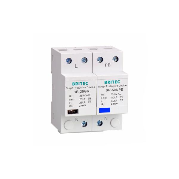 Quality 385 V SPD Power Surge Protection Device 25ka Din Rail AC House Protector wholesale